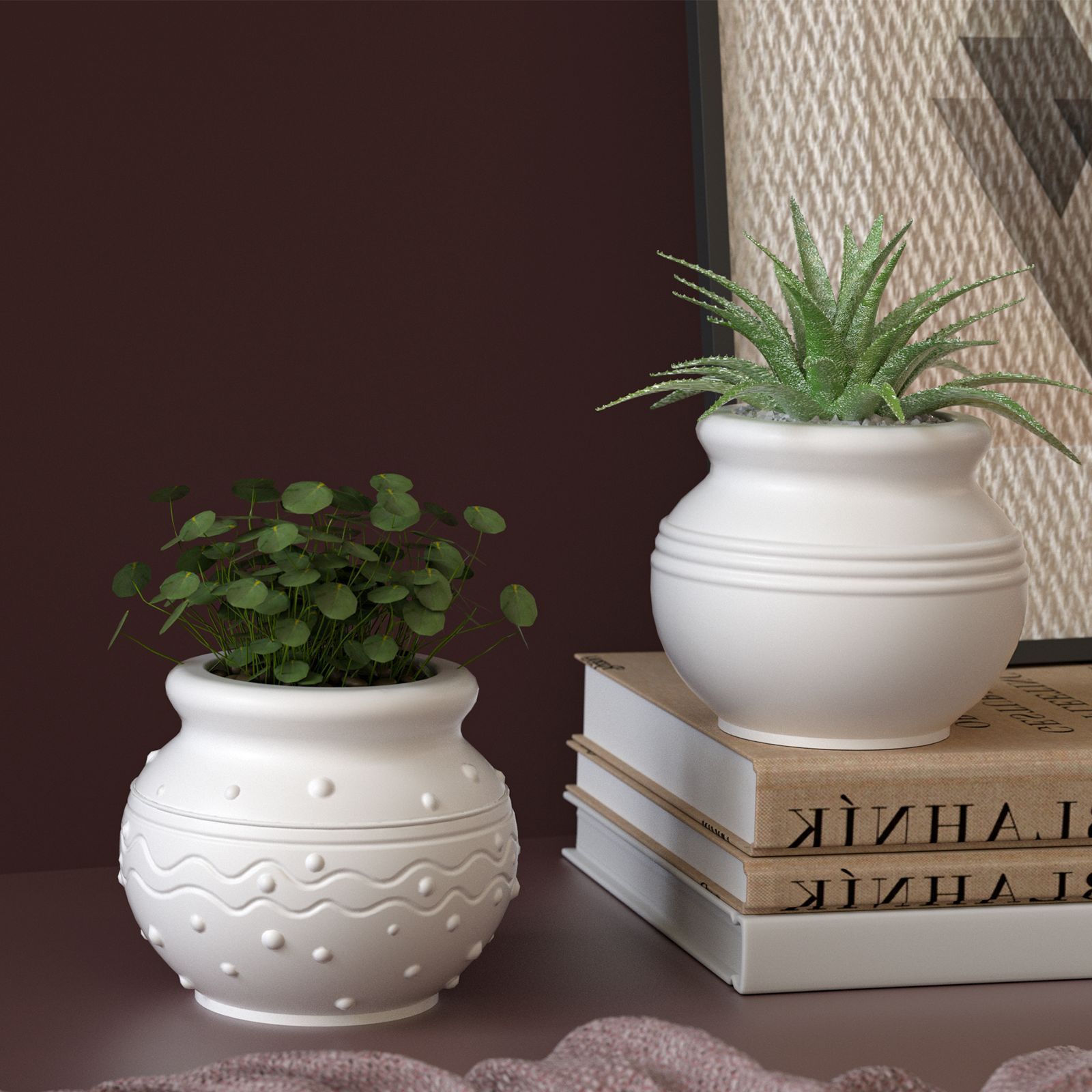 Aromatherapy Gypsum Resin Cement Fish Tank Flowerpot Silicone Mold DIY Dried Flower Succulent Small Hanging Basin Mold
