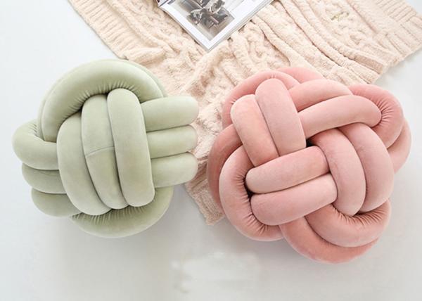 Velvet Decorative Throw Pillows Multiple Colors Handmade Portable Knot