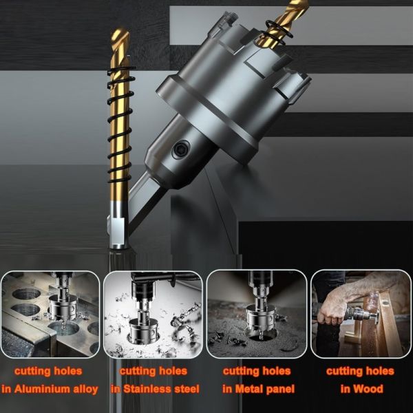 165mm TCT Boring Bit Gyroscopic Balanced Cylinder For Architectural Metal Facades