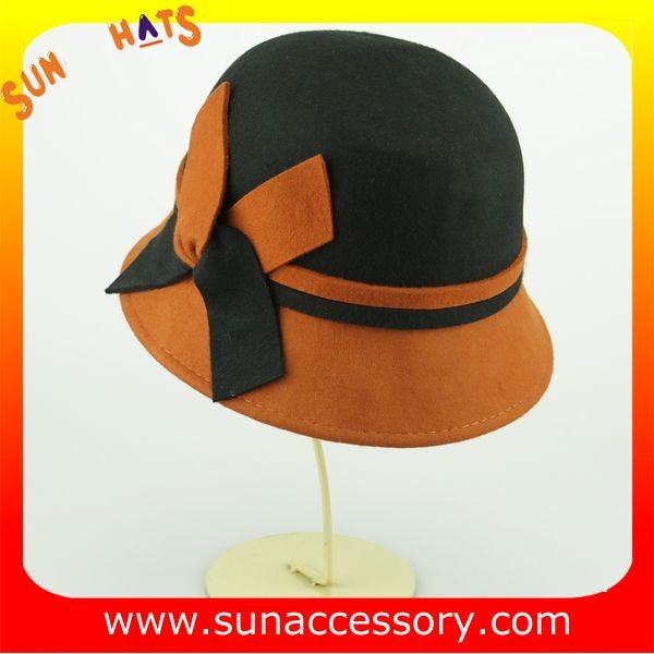 2044 ladies fashion hats wholesale ,100% Australia wool felt cloche hats
