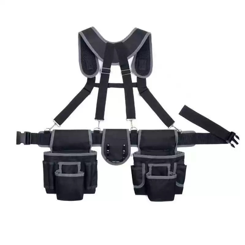 New Design Multi-Functional Double Tool Belt Bag Custom Made Carpenter Leather Tool Belt Waterproof  Reasonable Price OEM