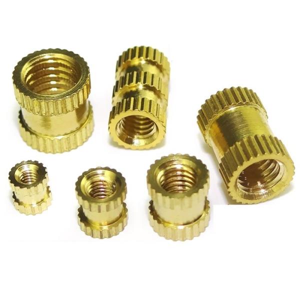 M8 Dia 8mm Length 13.8mm Thread Plastics Insert Heat Melting Brass Inserts