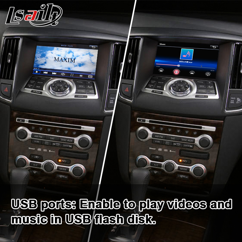 Интерфейс андроида CarPlay Линукса Lsailt автоматический на Nissan Maxima Infiniti 2010-2014 со связью зеркала