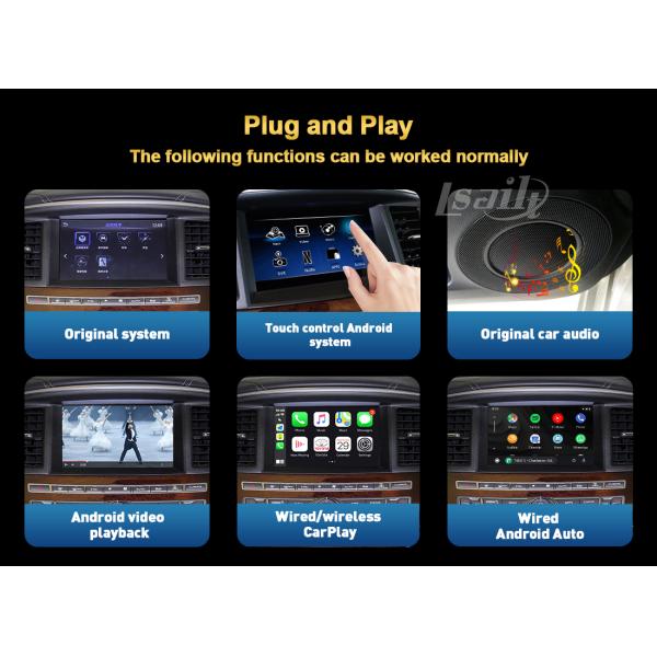Аудио интерфейс с CarPlay, автомобиль автомобиля андроида 4GB PX6 Nissan Pathfinder андроида, NetFlix для Armada