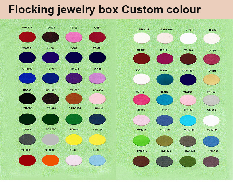 Various Styles Velvet Flocked Jewelry Box Velvet Double Ring Box For Convenient Packing