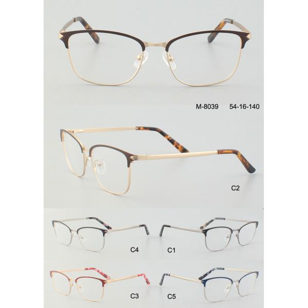 54 - 16 - 140 Stainless Steel Cat Eye Reading Glasses