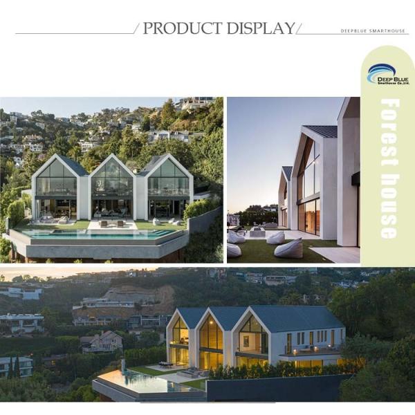 Полуфабрикат роскошные дома железного каркаса виллы с изоляцией панели сэндвича PU