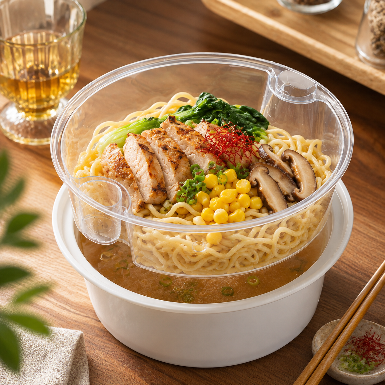 Deep Round PP Inner Tray Insert 140mm for Takeaway Meal Packaging