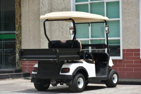 2 Seater Mini Car White Electric Utility Golf Carts Installed With Small Fans