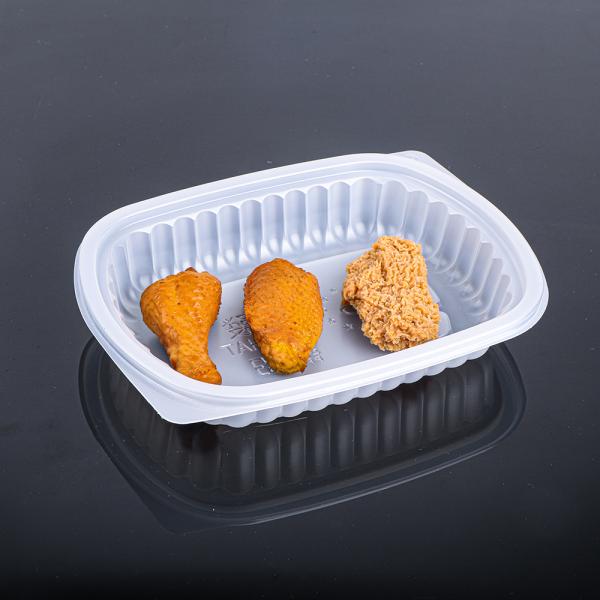 Custom PP Material Rectangle Plastic Blister Tray Food Grade 19.5*14.7*3.3 cm