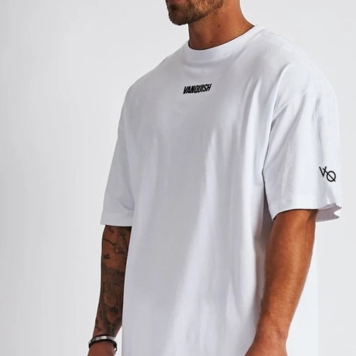 Summer Essential Men's Oversized T-shirt in Knitted Weaving Method and Print Pattern