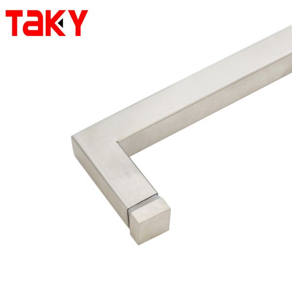 Stainless Steel Silver Square Shower Door Pull Handle Towel bar Sliding Glass Door Handle
