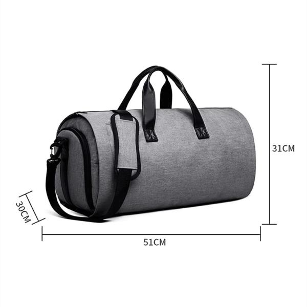 Costume Rolling Duffel Bag With Garment Rack Shoe Compartment 51X30X31CM