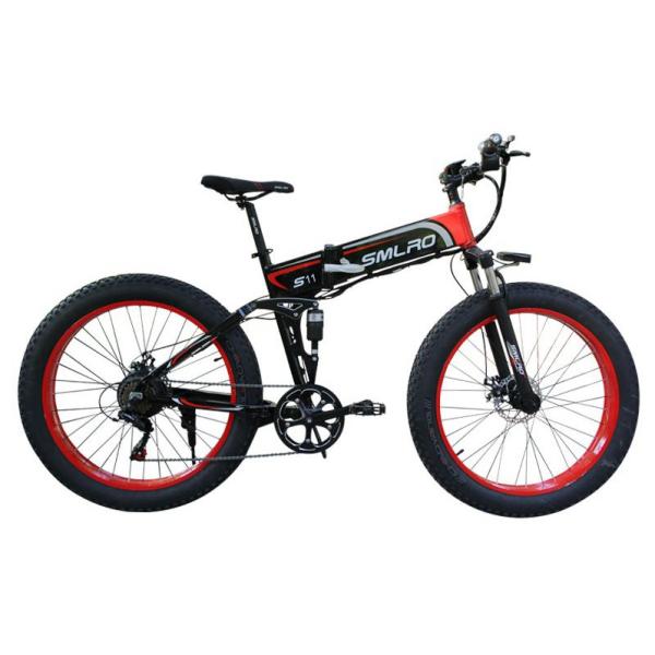 Max Speed 35 Km / h 500 Watt 26 Inch Folding Fat Tire Electric Bike with Full Suspension