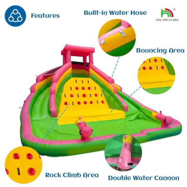 Commercial Inflatable Water Slides with Pool Double Lane Water Slides Inflatable for Kids and Adults