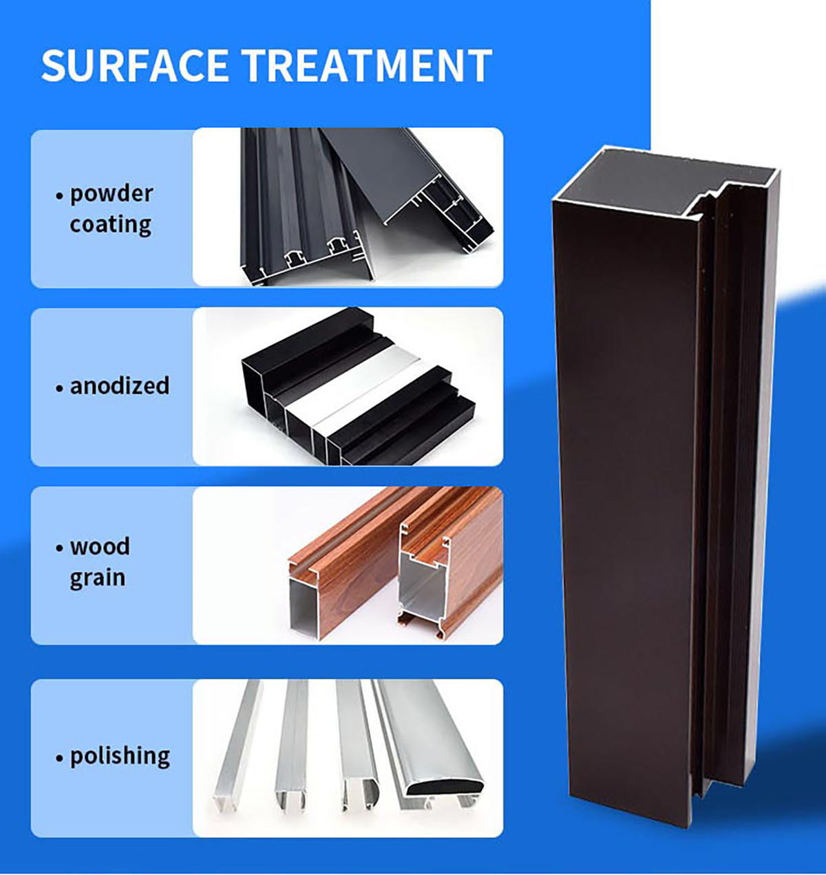 Custom 6063 Mill Finish Aluminum Extrusion Cabinet Profile