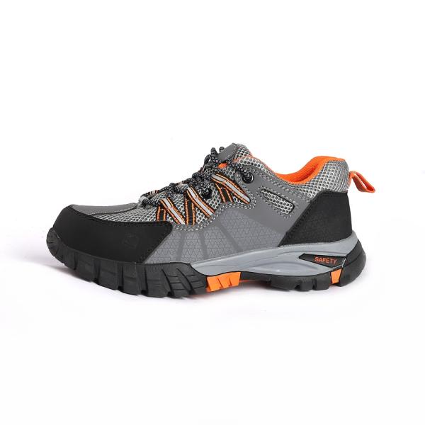 Breathable Slip Resistant Unisex Low Cut Leather Workplace Sneakers Mesh Boots Safety Shoes