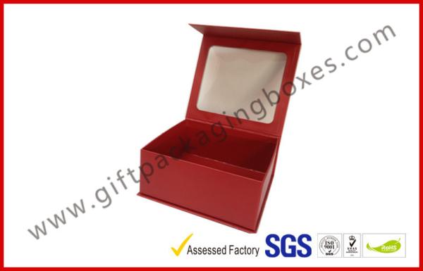 Magnetic Box with Clear PVC / PET Window , HeadPhone Electronics Packaging Boxes