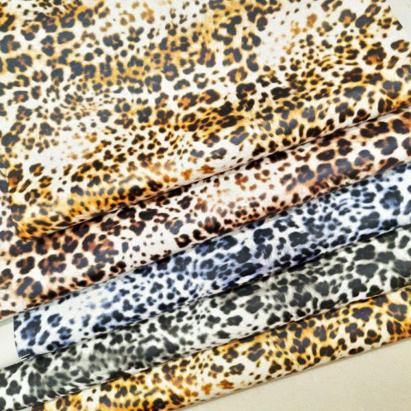 Wholesale Pvc Leopard Printed Synthetic Artificial Leather for Bag Notebook Phone Shell Table Mat Faux Leather Fabric
