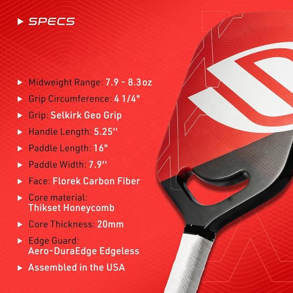 Edgeless Design Carbon Fiber Pickleball Paddle for Training Kevlar Core 20mm Thickness