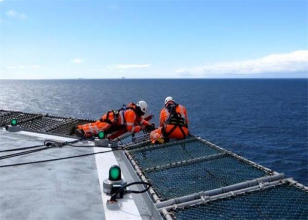 Durable 316L Helipad Safety Net , Helideck Perimeter Net Stainless Steel