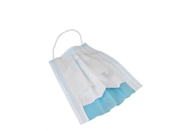Non- Woven Surgical Face Masks Blue Disposable 3 Ply Face Mask Adjustable Ear Loop