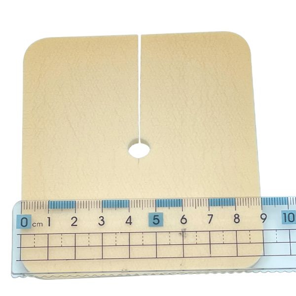 High Absorbency PU Laminated Silicone Foam Dressing With Hole Non Adhesive 7x10cm 9x10cm