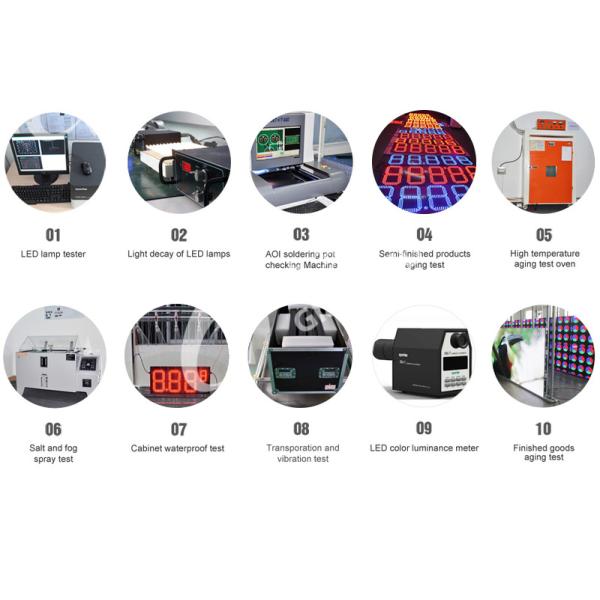 110 230ВАК 60 дюймовый красный янтарь зеленый синий белый масляный газовый дисплей для заправочной станции