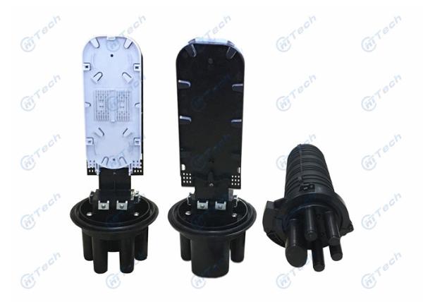 6 Round Port Fiber Optic Cable Joint Box Dimension Φ168× 433.5mm Inside ABS Plastic