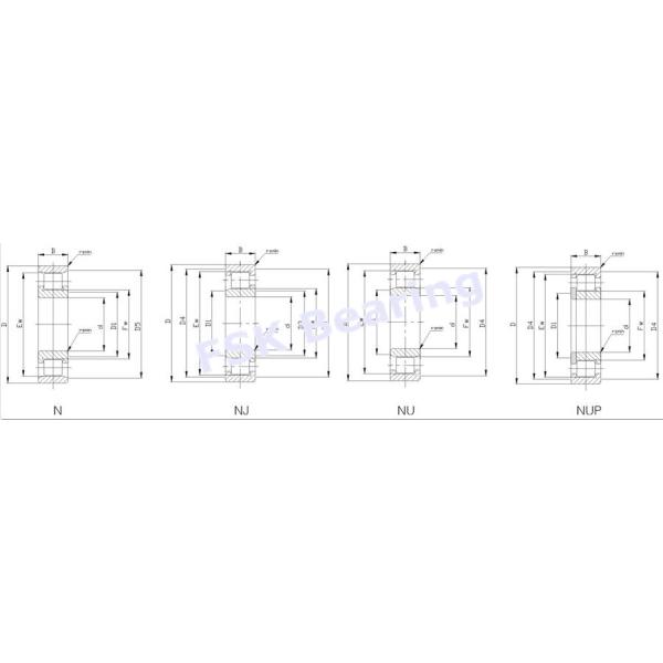 Single Row NU208 M Cement  Mixer Bearings Cylindrical Roller For Tanker Car