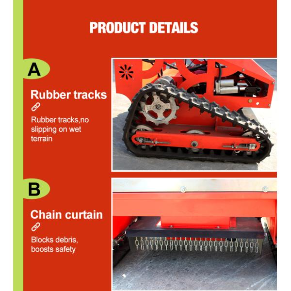 Free Shipping Mini CE EURO 5 EPA Compact Gasoline Remote Control Lawn Mower for Sale