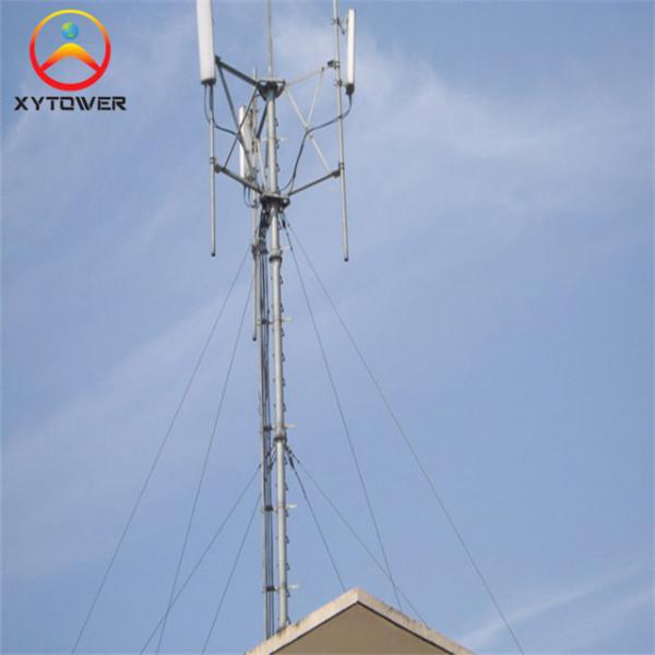 3 Legged Tubular Iron Galvanized Gsm Antenna Guy Wire 30m Lattice Triangle Mast Guyed Tower