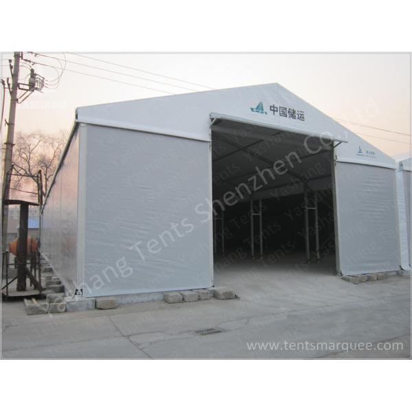 Aluminum Frame Industrial Storage Tents , Grey Fabric Temporary Warehouse Tent