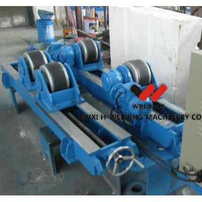 Lead Screw Adjusting Welding Turning Rolls 20Tons With Steel Rubber Roller