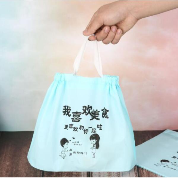 PE Waterproof Drawstring Bag 30x10x20cm Flexo Printing With Handle