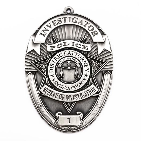 Antique Silver Plated Metal Lapel Pins Soft Enamel Embossed Metal Badges