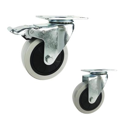 220lbs chargeant les roues industrielles de chariot, pp roues de chariot à 5 pouces