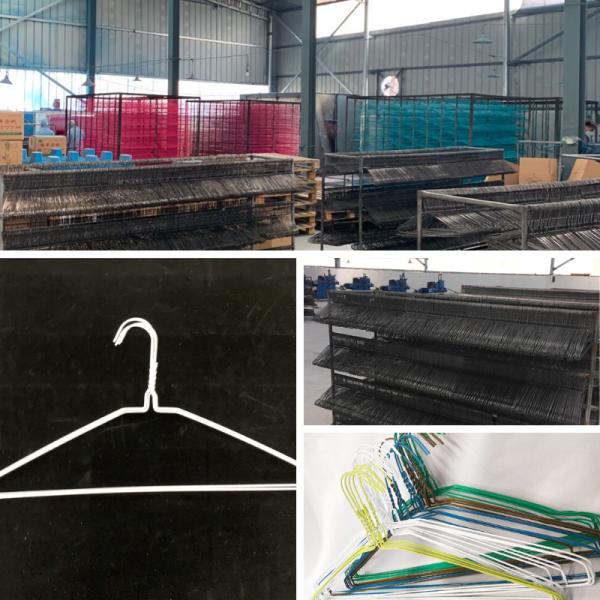 Thin White Wire Suit Hanger Diameter 2.5mm 40.5cm Size 500pcs Per Box