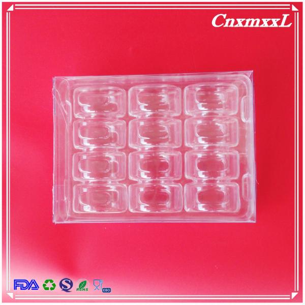 plastic macaron package 12-packing macaron tray