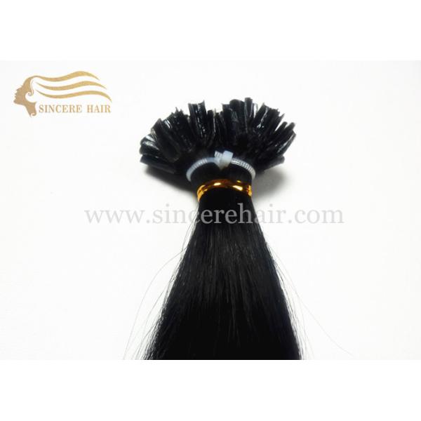 22" U Tip Hair Extension, 1.0 Gram Black Italian Keratin Nail Tip Hair Extensions for sale 22 Inch V Tip Hair Extensions - 1.0 Gram Silk Straight V-Tip Remy Hair Extensions For Sale