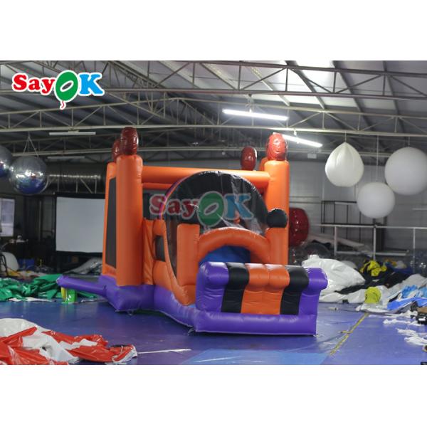 Замок прыжка хеллоуина тыквы раздувной со скольжением раздувным Combos для партии