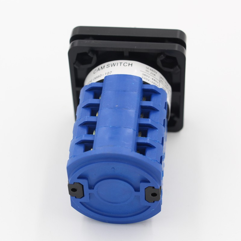 4 Pole 16 Terminals Silver Contact Cam Switch 3 Step 440V 20A LW26 Manual Changeover Rotary Switches Metal/Plastic IP53