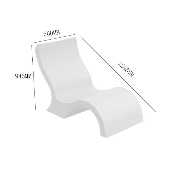 Courtyard Hotel Furniture Modern Outdoor In-Pool Sun Loungers for Hotel Guests