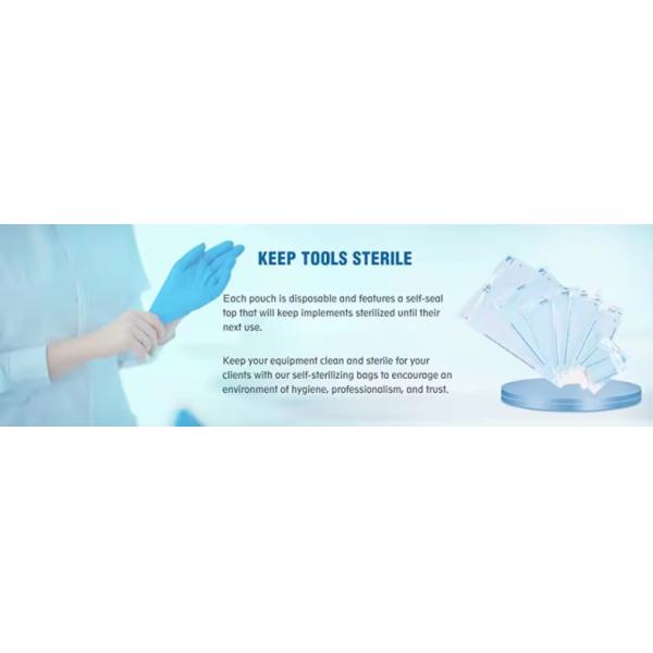 Bolsas de esterilización de diferentes tamaños Bolsas de esterilización de sello dental desechables Bolsa de esterilización