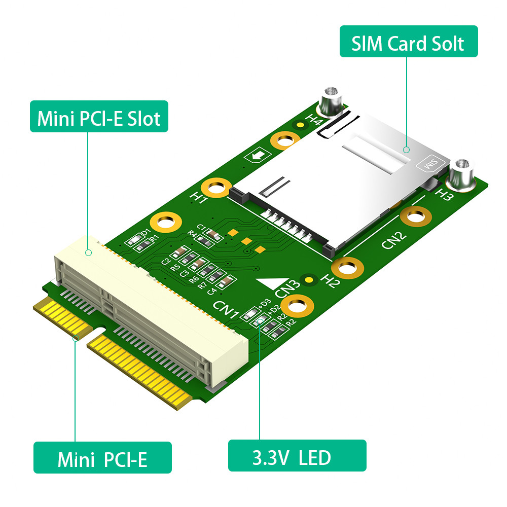 Полный размер USB Mini PCI-E SIM-карты адаптер настройки