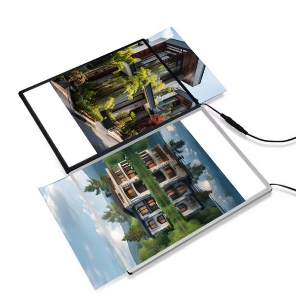 A4 Ultra Slim Aluminum Movie Poster Light Boxes Glass Advertising Light Box