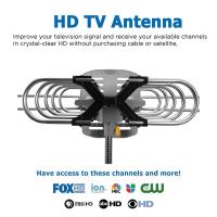 150 millas antena de TV al aire libre de Yagi del VHF de la frecuencia ultraelevada de la rotación de 360 grados
