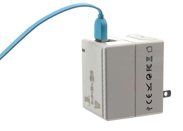 5V 2.4A AU UK US EU AC Surge Travel Plug Adapter , All In One World Travel Adapter