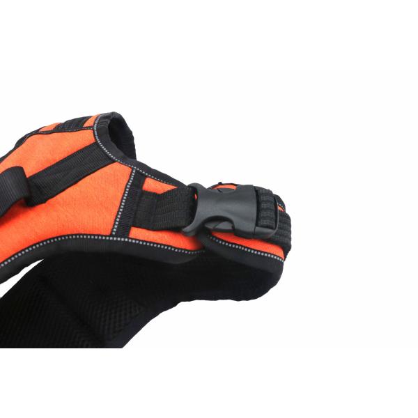 XXS-L Orange Tactical Dog Harness / Personalized No Pull Dog Harness Front Clip