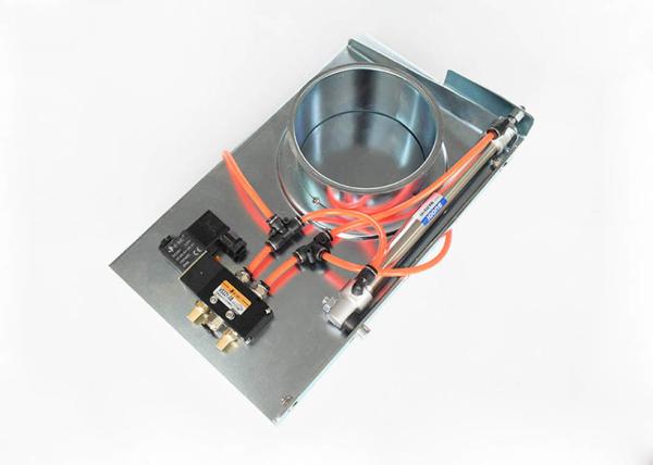 Pneumatic Duct Zone Dampers All Galvanized Blast Gates For Ventilation Fittings